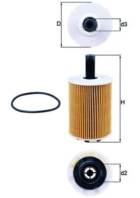 MAHLE OX 188D - Filtro olio ATP Autoricambi Reso Gratuito