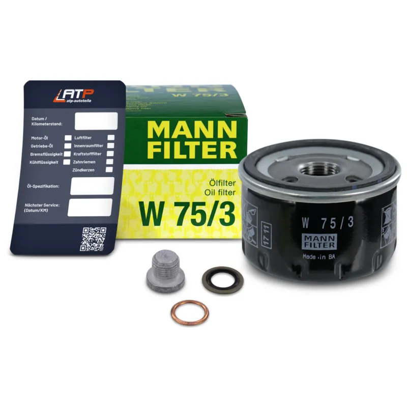 MANN-FILTER 10491439 - Filtro dell‘olio+vite+etichetta per il cambio dell‘olio ATP Autoricambi Affare