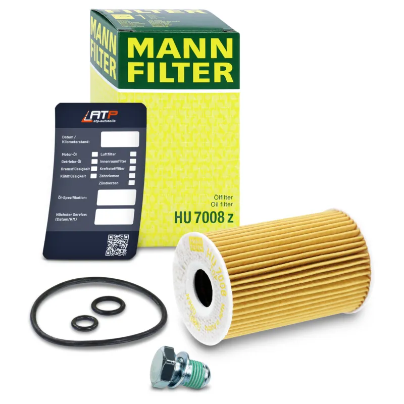MANN-FILTER 10491313 - Filtro dell‘olio+vite+etichetta per il cambio dell‘olio ATP Autoricambi Professionale