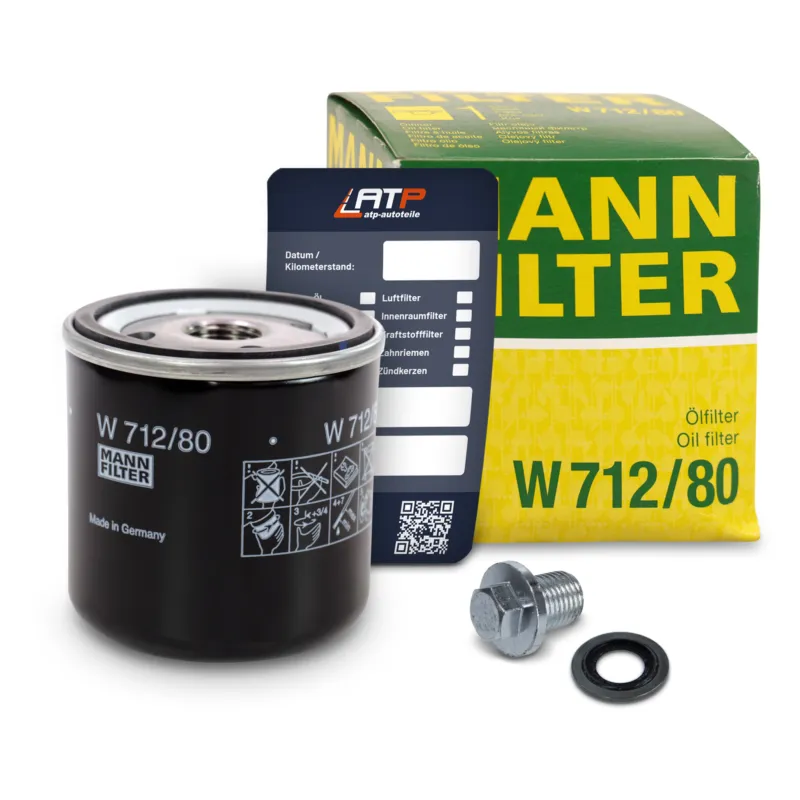 MANN-FILTER 10492601 - Filtro dell‘olio+vite+etichetta per il cambio dell‘olio ATP Autoricambi Compra Oggi Stesso
