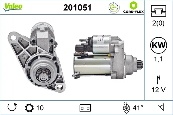Ultima Occasione VALEO 201051 - Motorino d‘avviamento ATP Autoricambi
