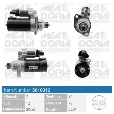 MEAT & DORIA 5010312 - Motorino d‘avviamento ATP Autoricambi Bestseller