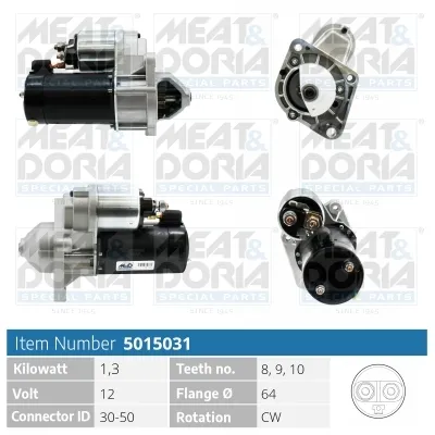 MEAT & DORIA 5015031 - Motorino d‘avviamento ATP Autoricambi Soddisfatti O Rimborsati