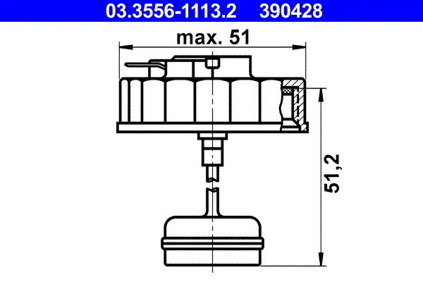 ATE 03.3556-1113.2 - Chiusura, serbatoio liquido freni ATP Autoricambi Offerta Del Giorno
