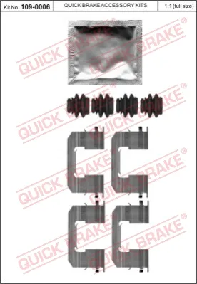 QUICK BRAKE 109-0006 - Kit accessori, Pastiglia freno ATP Autoricambi Prezzo Di Fabbrica