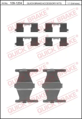 Più Venduto QUICK BRAKE 109-1204 - Kit accessori, Pastiglia freno ATP Autoricambi