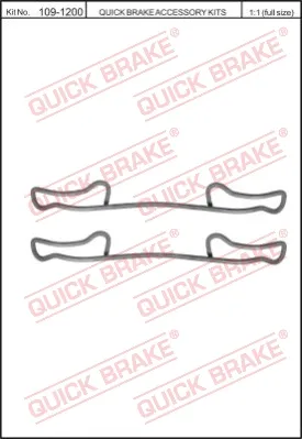 Nuova Collezione QUICK BRAKE 109-1200 - Kit accessori, Pastiglia freno ATP Autoricambi