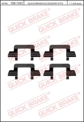 QUICK BRAKE 109-1243 - Kit accessori, Pastiglia freno ATP Autoricambi Compra Online