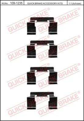 QUICK BRAKE 109-1235 - Kit accessori, Pastiglia freno ATP Autoricambi Scelto Dai Clienti
