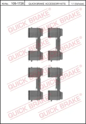 QUICK BRAKE 109-1726 - Kit accessori, Pastiglia freno ATP Autoricambi Professionale