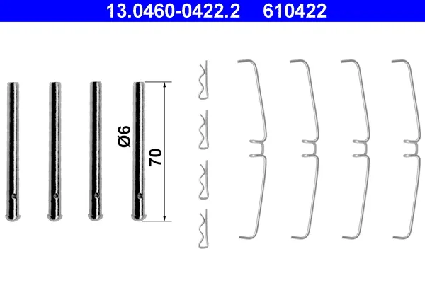 Quantità Limitata ATE 13.0460-0422.2 - Kit accessori, Pastiglia freno ATP Autoricambi