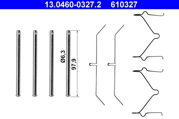 Consegna Rapida ATE 13.0460-0327.2 - Kit accessori, Pastiglia freno ATP Autoricambi