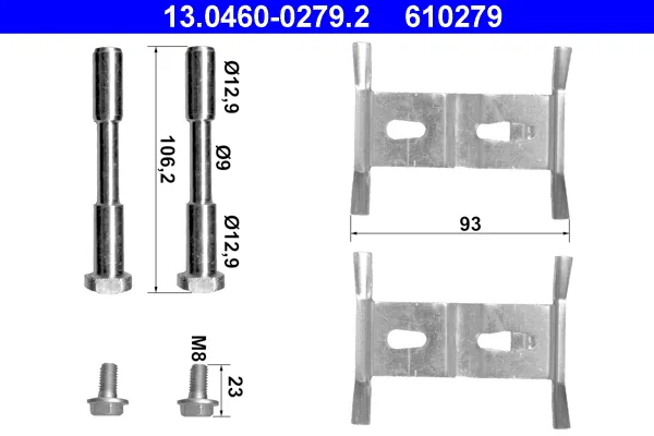 ATE 13.0460-0279.2 - Kit accessori, Pastiglia freno ATP Autoricambi Prezzo Scontato