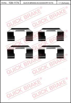 QUICK BRAKE 109-1174 - Kit accessori, Pastiglia freno ATP Autoricambi Ultimissimo Modello
