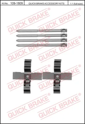 Scelto Dai Clienti QUICK BRAKE 109-1809 - Kit accessori, Pastiglia freno ATP Autoricambi