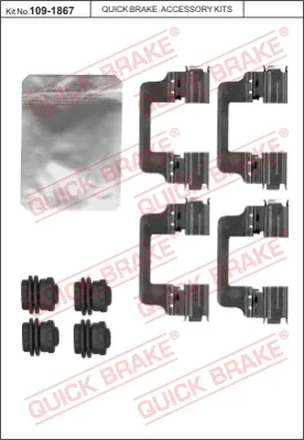 QUICK BRAKE 109-1867 - Kit accessori, Pastiglia freno ATP Autoricambi Must-Have