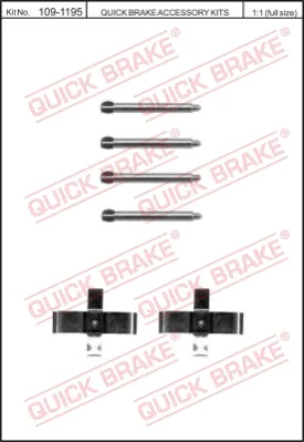 QUICK BRAKE 109-1195 - Kit accessori, Pastiglia freno ATP Autoricambi Spedizione Espresso