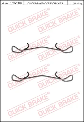QUICK BRAKE 109-1189 - Kit accessori, Pastiglia freno ATP Autoricambi Prezzo Scontato