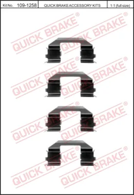 Di Tendenza QUICK BRAKE 109-1258 - Kit accessori, Pastiglia freno ATP Autoricambi