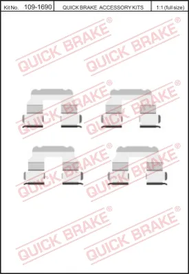 Più Venduto QUICK BRAKE 109-1690 - Kit accessori, Pastiglia freno ATP Autoricambi
