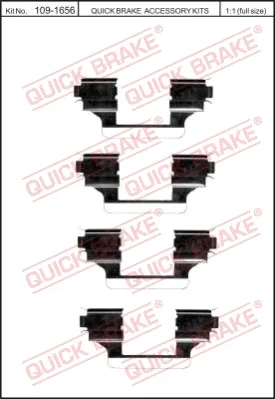 QUICK BRAKE 109-1656 - Kit accessori, Pastiglia freno ATP Autoricambi Occasione Imperdibile
