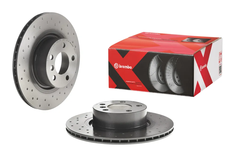 BREMBO 09.B569.1X - 2x disco freno posteriore ventilato ATP Autoricambi A Buon Prezzo