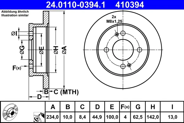 ATE 24.0110-0394.1 - Discofreno ATP Autoricambi Esclusivo