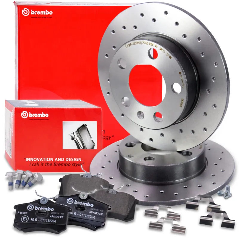 BREMBO 40438454 - Dischi freno + pastiglie freno posteriori ATP Autoricambi Solo Oggi