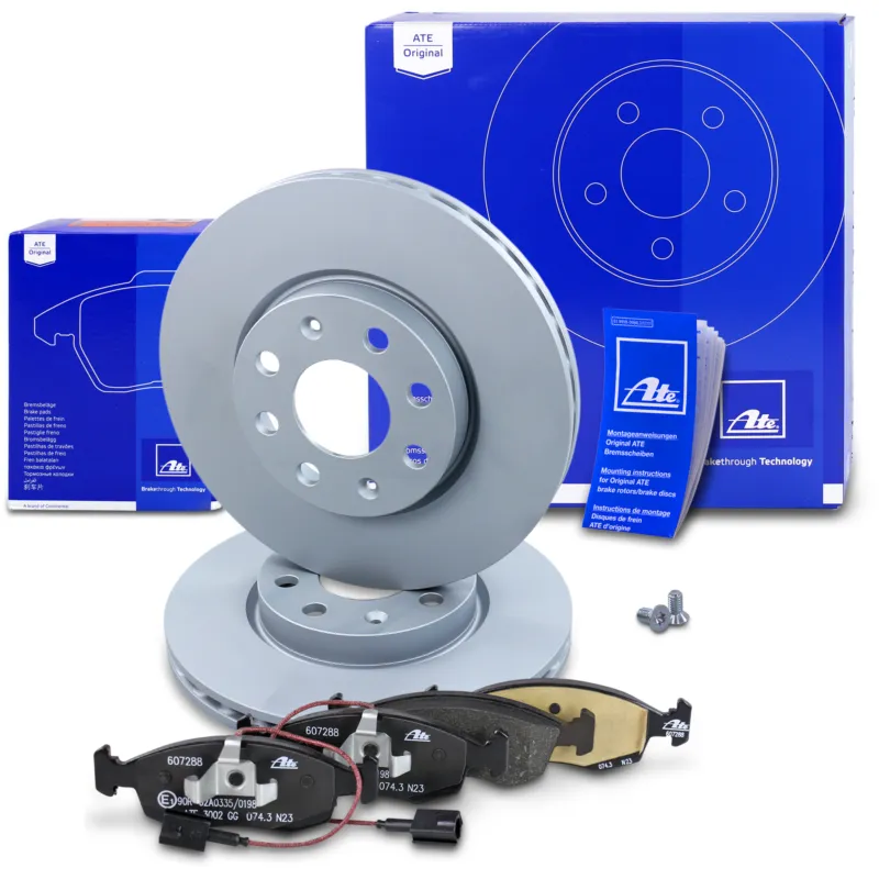 ATE 40975947 - Dischi freno + pastiglie freno con contatto di avvertimento anteriore ATP Autoricambi Offerta Del Giorno