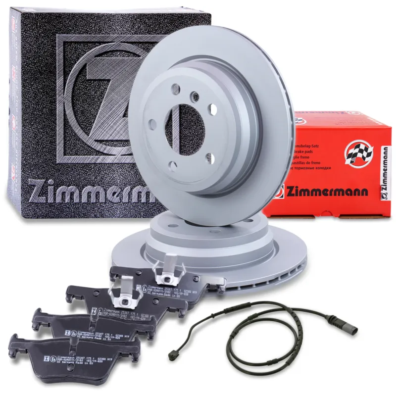 ZIMMERMANN 40780401 - Dischi freno + pastiglie freno + contatto di segnalazione posteriore ATP Autoricambi Non Perdere