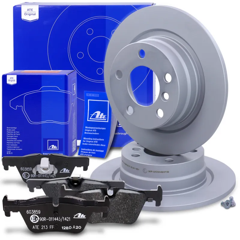 Subito Disponibile ATE 10698708 - Dischi freno + pastiglie freno Posteriore Completo ATP Autoricambi