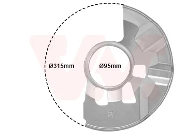 Offerta Lampo VAN WEZEL 2754371 - Lamiera paraspruzzi, Disco freno ATP Autoricambi