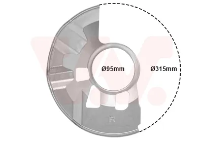 VAN WEZEL 2754372 - Lamiera paraspruzzi, Disco freno ATP Autoricambi Novità
