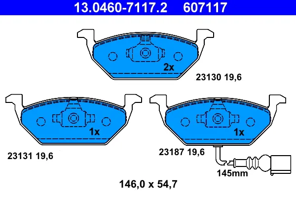 A Buon Prezzo ATE 13.0460-7117.2 - Kit pastiglie freno, Freno a disco ATP Autoricambi