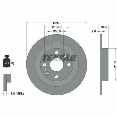 TEXTAR 92061700 Disco Freno Offerta Del Giorno