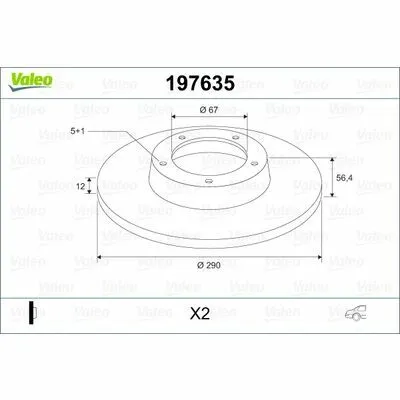 VALEO 197635 Disco Freno Pagamento Sicuro