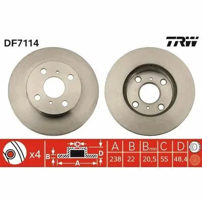 Prezzo Ridotto TRW DF7114 Disco Freno