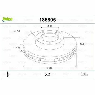 Compra Online VALEO 186805 Disco Freno
