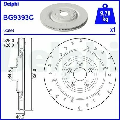 DELPHI BG9393C Disco Freno Sconto