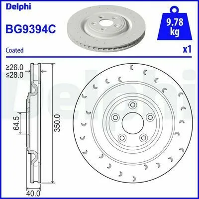 DELPHI BG9394C Disco Freno Ordina Subito