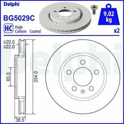 DELPHI BG5029C Disco Freno Must-Have
