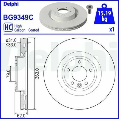 DELPHI BG9349C Disco Freno Vendita Finale