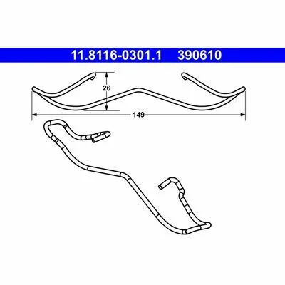 Offerta Lampo ATE 11.8116-0301.1 Molla, Pinza Freno