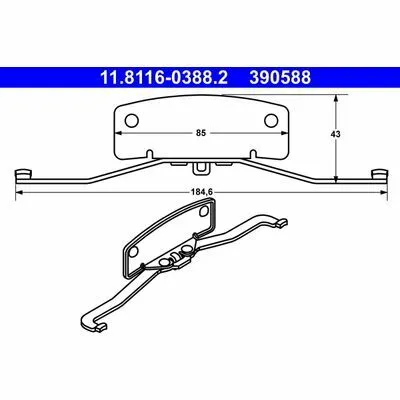 Offerta Lampo ATE 11.8116-0388.2 Molla, Pinza Freno