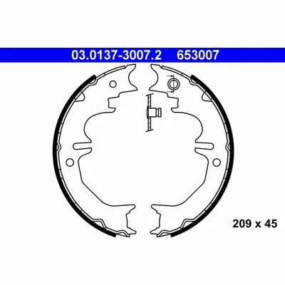ATE 03.0137-3007.2 Kit Ganasce Freno Consegna Rapida