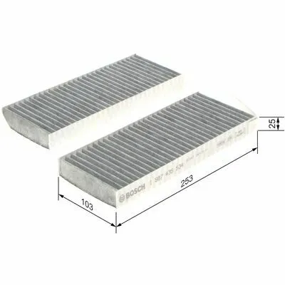 BOSCH 1 987 435 534 Filtro, Aria Abitacolo Subito Disponibile