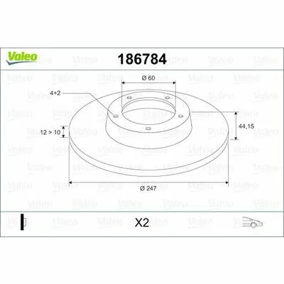 Affare VALEO 186784 Disco Freno