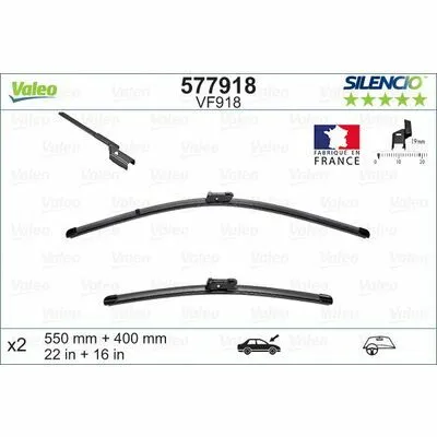 VALEO SILENCIO FLAT BLADE SET 577918 Spazzola Tergi Economico