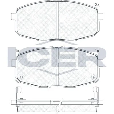 ICER 181540 Kit Pastiglie Freno, Freno a Disco Reso Gratuito
