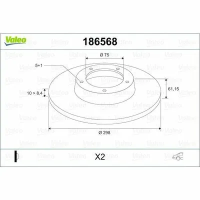 VALEO 186568 Disco Freno Prezzo Ridotto